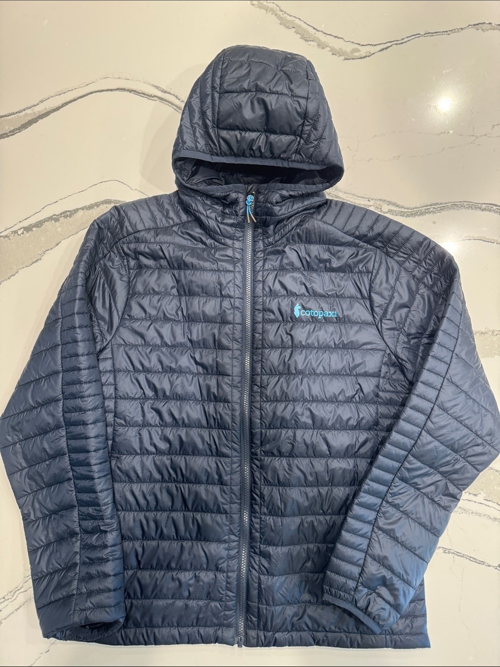 Cotopaxi Men’s Capa Insulated Hooded Jacket Size M in Carbon Blue